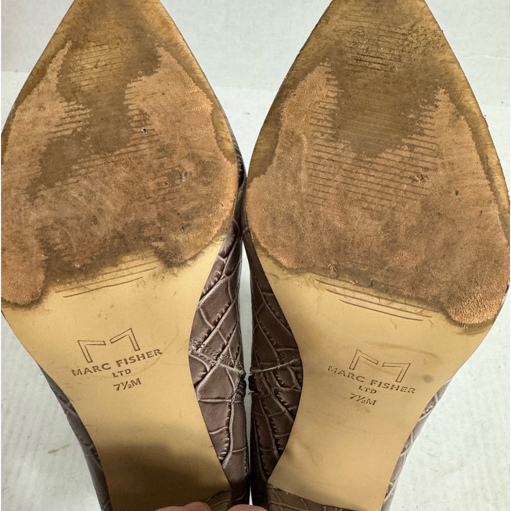 Marc Fisher Urmi Pointed Toe Bootie Crocodile - image 2